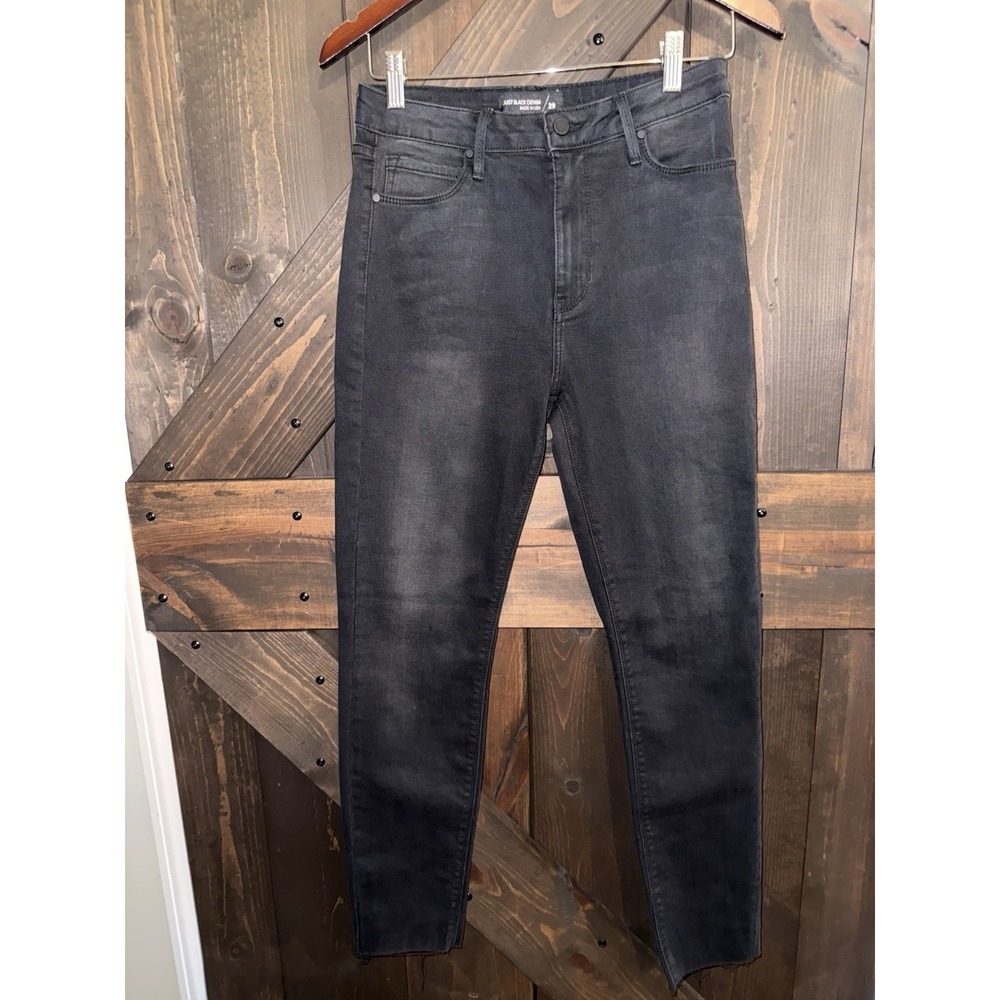Just Black Denim Jeans Women's Size 29 Skinny Leg High Rise Stretch